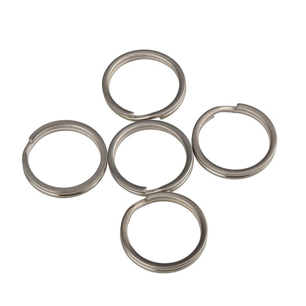 TI-EDC 5 pcs Size L Titanium Keychain Key Ring Split Ring
