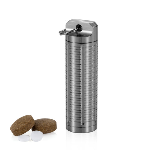 TI-EDC Titanium Slim Pill Fob - Emergency Aspirin & Nitro Pill Holder