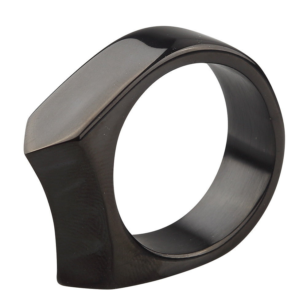 Handmade Stainless Steel Self Defense Survival Tool EDC Ring (Silver+B –  TI-EDC