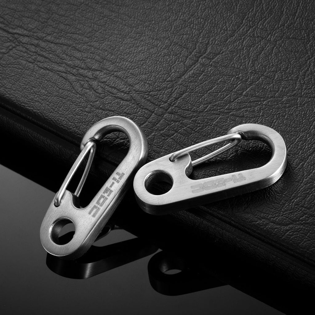 J452 Titanium Carabiner Clips with Titanium Rings,Key Chain for