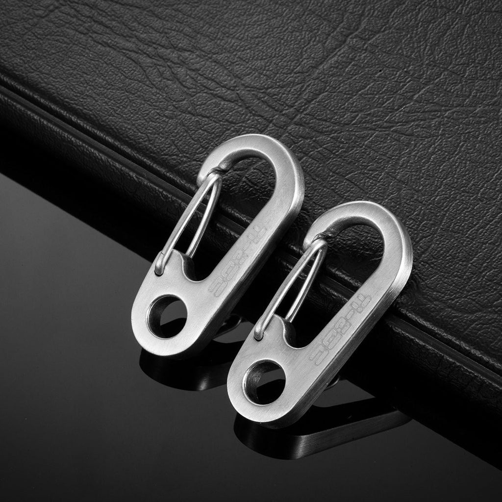 TI-EDC Titanium Keychain Carabiner Clip - Large Quick Release Snap Hook and  Key Ring, Key Organizer Holder for Men and Women