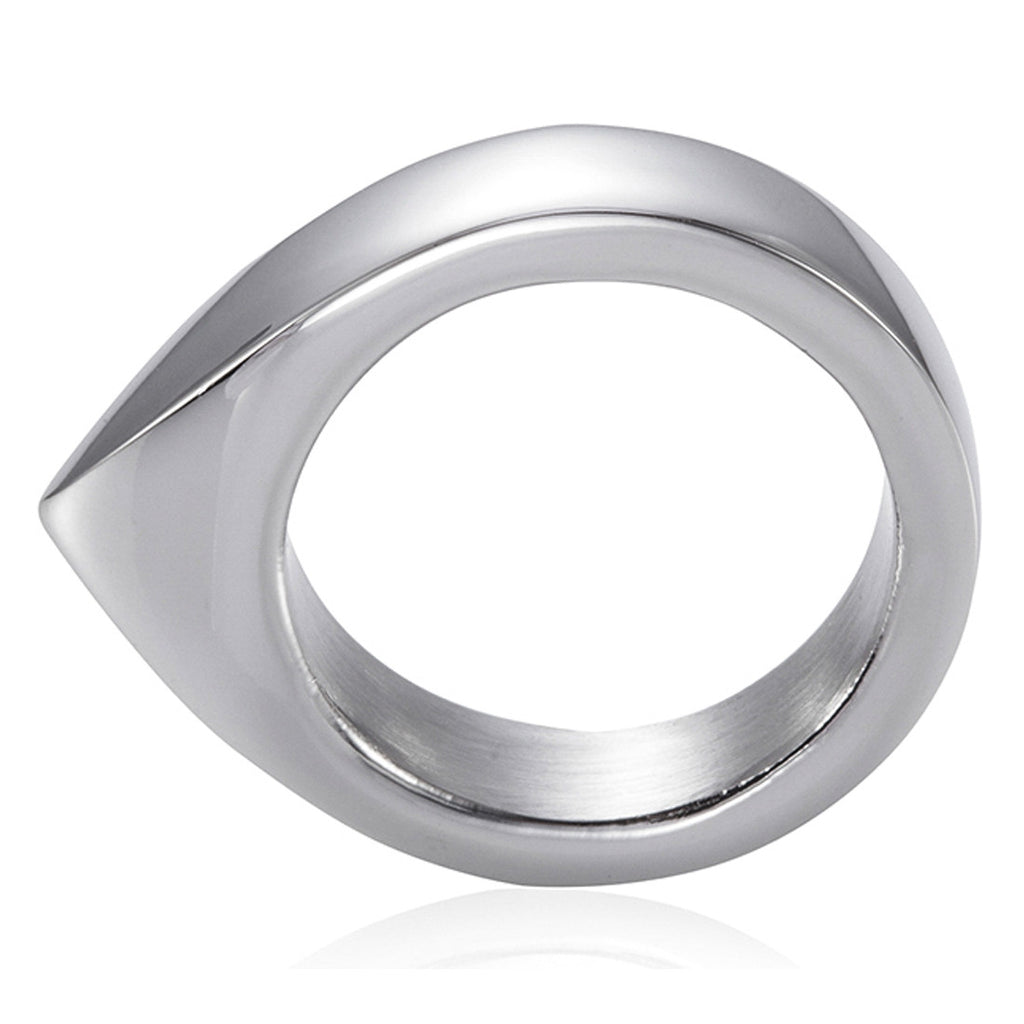 Handmade Stainless Steel Self Defense Survival Tool EDC Ring (silver)- – TI- EDC
